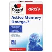 Illustration of the product packaging Doppelherz aktiv Active Memory Omega-3 front view
